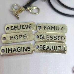 Inspirational Silver Tone Charms Set 2
